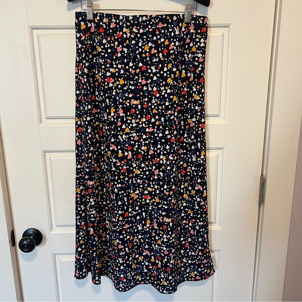 LOFT Multicolor A-Line Skirt